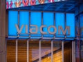 Viacom logo at their Times Square headquarters entrance